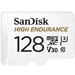 SanDisk High Endurance, 128 Go, MicroSDXC, Classe 10, UHS-I, 100 Mo/s, 40 Mo/s SDSQQNR-128G-GN6IA SanDisk High Endurance, 128 Go, MicroSDXC, Classe 10, UHS-I, 100 Mo/s, 40 Mo/s SDSQQNR-128G-GN6IA