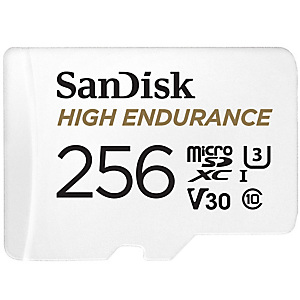 SanDisk High Endurance, 256 Go, MicroSDXC, Classe 10, UHS-I, 100 Mo/s, 40 Mo/s SDSQQNR-256G-GN6IA SanDisk High Endurance, 256 Go, MicroSDXC, Classe 10, UHS-I, 100 Mo/s, 40 Mo/s SDSQQNR-256G-GN6IA
