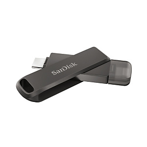 Sandisk iXpand, 256 GB, USB Type-C / Lightning, 3.2 Gen 1 (3.1 Gen 1), Girar, Protección mediante contraseña, Negro SDIX70N-256G-GN6NE Sandisk iXpand, 256 GB, USB Type-C / Lightning, 3.2 Gen 1 (3.1 Gen 1), Girar, Protección mediante contraseña, Negro SDIX70N-256G-GN6NE