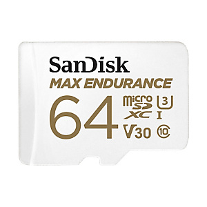 SanDisk Max Endurance, 64 Go, MicroSDXC, Classe 10, UHS-I, 100 Mo/s, 40 Mo/s SDSQQVR-064G-GN6IA SanDisk Max Endurance, 64 Go, MicroSDXC, Classe 10, UHS-I, 100 Mo/s, 40 Mo/s SDSQQVR-064G-GN6IA