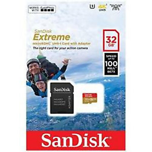 SANDISK, Memory card, Micro sd extreme hc 32gb action, SDSQXAF-032G-GN