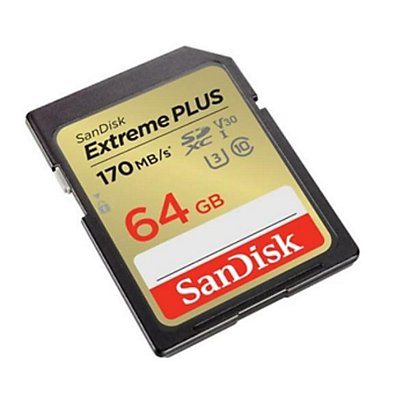 SANDISK, Memory card, Secure digital extreme plus 64gb, SDSDXW2-064G-GN - 1