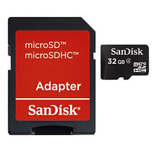 SanDisk microSDHC 32GB, 32 Go, MicroSDHC, Classe 4, Noir SDSDQB-032G-B35