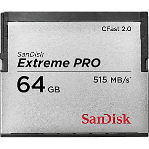 SanDisk SDCFSP-064G-G46D, 64 Go, CFast 2.0, 515 Mo/s, 240 Mo/s, Noir, Argent