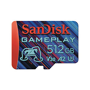 SanDisk SDSQXAV-512G-GN6XN, 512 Go, MicroSD, UHS-I, 190 Mo/s, 130 Mo/s, Bleu