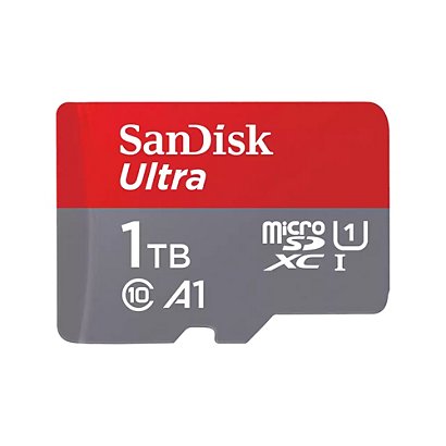 SanDisk Ultra, 1 To, MicroSDXC, Classe 10, UHS-I, 150 Mo/s, Class 1 (U1) SDSQUAC-1T00-GN6MA
