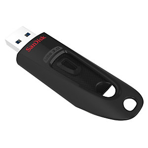 Sandisk Ultra, 128 GB, USB tipo A, 3.2 Gen 1 (3.1 Gen 1), 100 MB/s, Deslizar, Negro SDCZ48-128G-U46