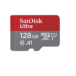 SanDisk Ultra, 128 Go, MicroSDXC, Classe 10, UHS-I, Class 1 (U1), Résistant à un aimant, Résistant aux chocs, Résistant à une température, Imperméable