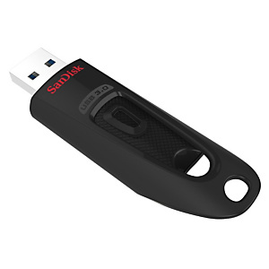 SanDisk Ultra, 128 Go, USB Type-A, 3.2 Gen 1 (3.1 Gen 1), 100 Mo/s, Slide, Noir SDCZ48-128G-U46