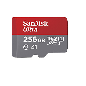 Sandisk Ultra, 256 GB, MicroSDXC, Clase 10, UHS-I, 120 MB/s, Class 1 (U1) SDSQUA4-256G-GN6FA Sandisk Ultra, 256 GB, MicroSDXC, Clase 10, UHS-I, 120 MB/s, Class 1 (U1) SDSQUA4-256G-GN6FA