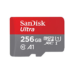 SanDisk Ultra, 256 Go, MicroSDXC, Classe 10, UHS-I, 150 Mo/s, Class 1 (U1) SDSQUAC-256G-GN6MA
