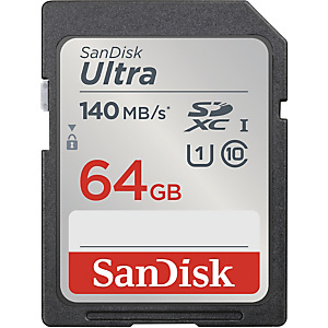SanDisk Ultra, 64 Go, SDXC, Classe 10, UHS-I, 120 Mo/s, Class 1 (U1) SDSDUNB-064G-GN6IN SanDisk Ultra, 64 Go, SDXC, Classe 10, UHS-I, 120 Mo/s, Class 1 (U1) SDSDUNB-064G-GN6IN