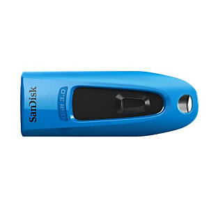 SanDisk Ultra 64GB USB 3.0, 64 Go, USB Type-A, 3.2 Gen 1 (3.1 Gen 1), 100 Mo/s, Slide, Bleu SDCZ48-064G-U46B