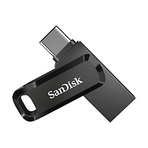 SanDisk Ultra Dual Drive Go, 32 Go, USB Type-A / USB Type-C, 3.2 Gen 1 (3.1 Gen 1), 150 Mo/s, Pivotant, Noir SDDDC3-032G-G46