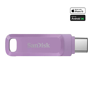 Sandisk Ultra Dual Drive Go, 512 GB, USB Tipo C, 3.2 Gen 1 (3.1 Gen 1), 400 MB/s, Girar, Lavanda SDDDC3-512G-G46L Sandisk Ultra Dual Drive Go, 512 GB, USB Tipo C, 3.2 Gen 1 (3.1 Gen 1), 400 MB/s, Girar, Lavanda SDDDC3-512G-G46L