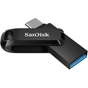 SanDisk Ultra Dual Drive Go, Unidad flash USB-C y USB-A 3.1, 256 GB, negro