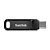 SanDisk Ultra Dual Drive Go, Unidad flash USB-C y USB-A 3.1, 256 GB, negro - 3
