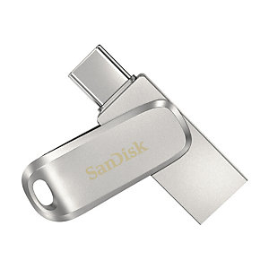 Sandisk Ultra Dual Drive Luxe, 1000 GB, USB Type-A / USB Type-C, 3.2 Gen 1 (3.1 Gen 1), 150 MB/s, Girar, Acero inoxidable SDDDC4-1T00-G46