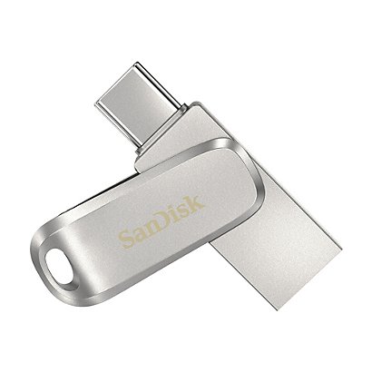Sandisk Ultra Dual Drive Luxe, 128 GB, USB Type-A / USB Type-C, 3.2 Gen 1 (3.1 Gen 1), 150 MB/s, Girar, Acero inoxidable SDDDC4-128G-G46 - 1