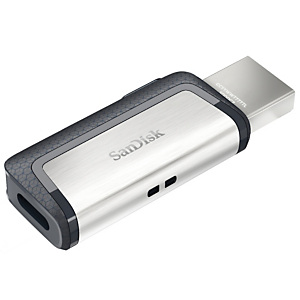 SanDisk Ultra Dual Drive Unidad flash USB tipo C, 128 GB, negro y plateado SanDisk Ultra Dual Drive Unidad flash USB tipo C, 128 GB, negro y plateado