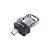 SanDisk Ultra Dual m3.0, 128 Go, USB Type-A / Micro-USB, 3.2 Gen 1 (3.1 Gen 1), Slide, 5,2 g, Noir, Argent, Transparent SDDD3-128G-G46 - 1