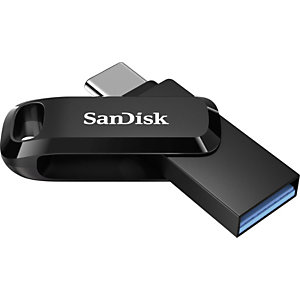SanDisk Ultra Dual, Unidad flash Drive Go con USB Type-C™, 128 Gb, Negro
