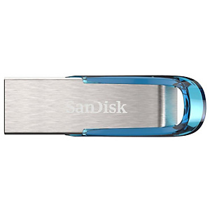 Sandisk Ultra Flair, 128 GB, USB tipo A, 3.2 Gen 1 (3.1 Gen 1), 150 MB/s, Sin tapa, Azul, Plata SDCZ73-128G-G46B Sandisk Ultra Flair, 128 GB, USB tipo A, 3.2 Gen 1 (3.1 Gen 1), 150 MB/s, Sin tapa, Azul, Plata SDCZ73-128G-G46B