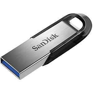 SanDisk Ultra Flair, 32 Go, USB Type-A, 3.0, 150 Mo/s, Sans capuchon, Noir, Acier inoxydable SDCZ73-032G-G46