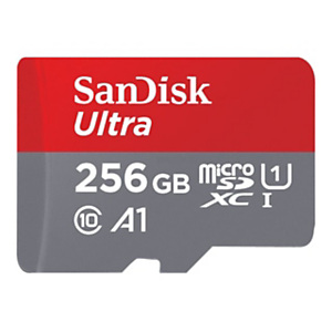 SanDisk Ultra Tarjeta de memoria microSDXC con adaptador incluido, UHS-I, clase 10, 256 GB, 100 Mbps SanDisk Ultra Tarjeta de memoria microSDXC con adaptador incluido, UHS-I, clase 10, 256 GB, 100 Mbps