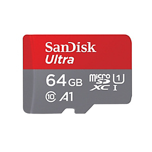 SanDisk Ultra Tarjeta de memoria microSDXC con adaptador incluido, UHS-I, clase 10, 64 GB, 100 Mbps SanDisk Ultra Tarjeta de memoria microSDXC con adaptador incluido, UHS-I, clase 10, 64 GB, 100 Mbps