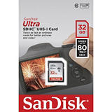 SanDisk Ultra Tarjeta de memoria SDHC, UHS-I, clase 10, 32 GB, 80 Mbps SanDisk Ultra Tarjeta de memoria SDHC, UHS-I, clase 10, 32 GB, 80 Mbps