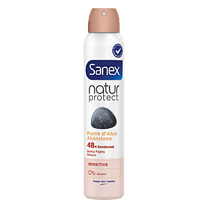 SANEX Déodorant Sanex Natur Protect à la Pierre d'Alun, spray de 200 ml SANEX Déodorant Sanex Natur Protect à la Pierre d'Alun, spray de 200 ml