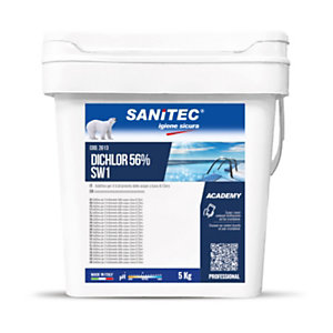 SANITEC Additivo per il trattamento di acque a base di Cloro Dichlor56 SW2, In granuli, Tanica da 5 kg