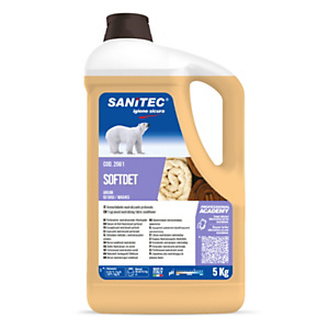 SANITEC AMMORBIDENTE Additivo ammorbidente concentrato, Lavaggio a mano e in lavatrice, Essenza di Argan, Flacone 5 kg SANITEC AMMORBIDENTE Additivo ammorbidente concentrato, Lavaggio a mano e in lavatrice, Essenza di Argan, Flacone 5 kg