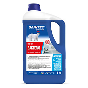 SANITEC BAKTERIO Disinfettante, Pino balsamico, Flacone 5 kg SANITEC BAKTERIO Disinfettante, Pino balsamico, Flacone 5 kg
