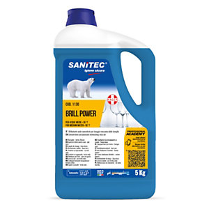 SANITEC Brill Power Brillantante per lavastoviglie professionali, Tanica 5 kg