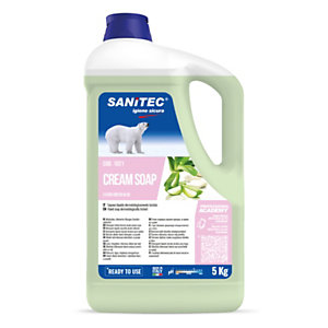 SANITEC Crema di sapone antibatterico CREAM SOAP LUXOR GREEN, Aloe Verde, Flacone 5 l