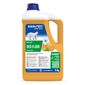 SANITEC Deo Floor Detergente super deodorante concentrato per pavimenti, Melone, Tanica 5 kg SANITEC Deo Floor Detergente super deodorante concentrato per pavimenti, Melone, Tanica 5 kg