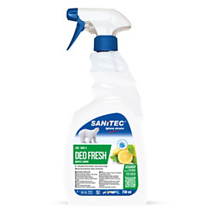 SANITEC Deodorante per ambienti Deo Fresh, Menta e Limone, Flacone spray 750 ml