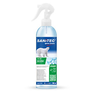 SANITEC Deodorante per ambienti e tessuti Deo Spray, Inspiration d'acqua, Flacone spray 300 ml