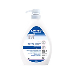 SANITEC Dermo-detergente corpo e capelli SKIN LAB TOTAL BODY, Con glicerina, Flacone con erogatore 1.000 ml