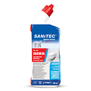 SANITEC Detergente con cloro attivo per WC e orinatoi CHLOR WC GEL, Flacone 750 ml SANITEC Detergente con cloro attivo per WC e orinatoi CHLOR WC GEL, Flacone 750 ml