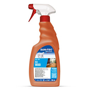 SANITEC Detergente delicato per superfici in legno S3 WOOD, Flacone spray 500 ml