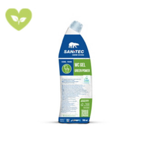 SANITEC Detergente disincrostante con acido citrico e acido lattico per WC e Orinatoi WC GEL GREEN POWER, 700 ml SANITEC Detergente disincrostante con acido citrico e acido lattico per WC e Orinatoi WC GEL GREEN POWER, 700 ml