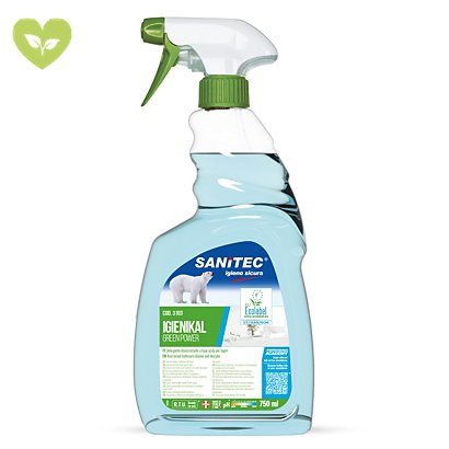 SANITEC Detergente disincrostante scioglicalcare IGIENIKAL GREEN POWER, Flacone spray 750 ml