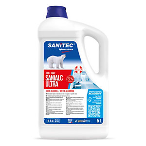 SANITEC Detergente liquido idroalcolico concentrato Sanialc Ultra, Tanica 5 l