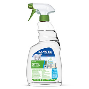 SANITEC  Detergente multiuso vetri CRYSTAL GREEN POWER, Flacone spray 750 ml