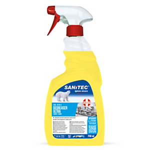 SANITEC Detergente sgrassante universale Degreaser Ultra, Limone, Flacone spray 750 ml