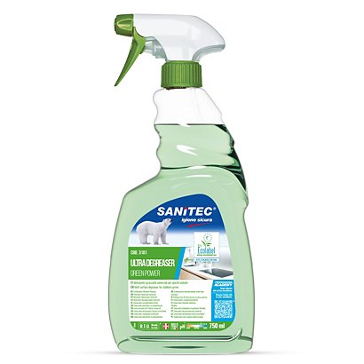 SANITEC Detergente sgrassante universale ULTRA DEGREASER GREEN POWER, Flacone spray 750 ml