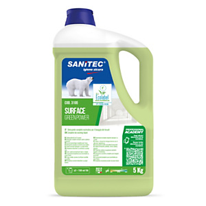 SANITEC Green Power Detergente pavimenti, Flacone 5 kg SANITEC Green Power Detergente pavimenti, Flacone 5 kg